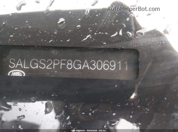 SALGS2PF8GA306911 2016 LAND ROVER RANGE ROVER Белый 