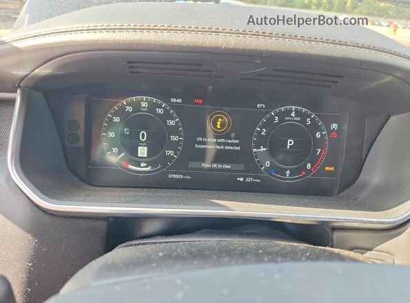SALGS2RE5KA540954 2019 LAND ROVER RANGE Black Widok zestawu wskaźników