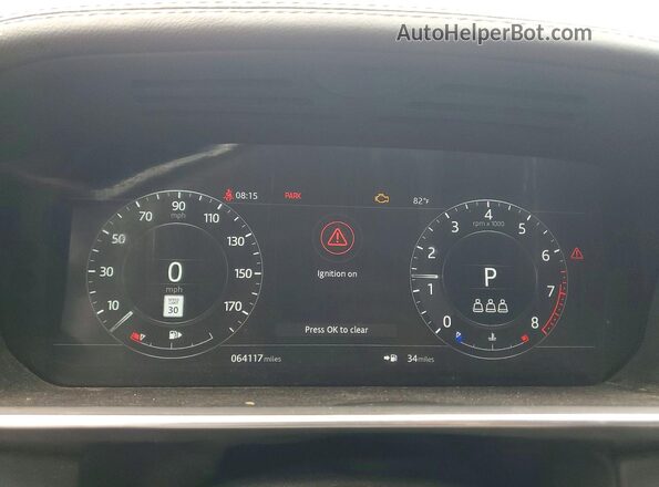 SALGS2RE5KA562467 2019 LAND ROVER RANGE Gray ხელსაწყოთა პანელის ხედი