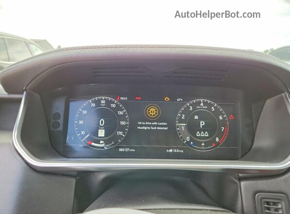 SALGS2RE8KA524764 2019 LAND ROVER RANGE White Instrument cluster view