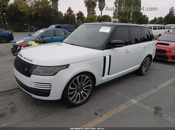 SALGS2RE8KA548675 2019 LAND ROVER RANGE ROVER White Vista tres cuartos delantera izquierda