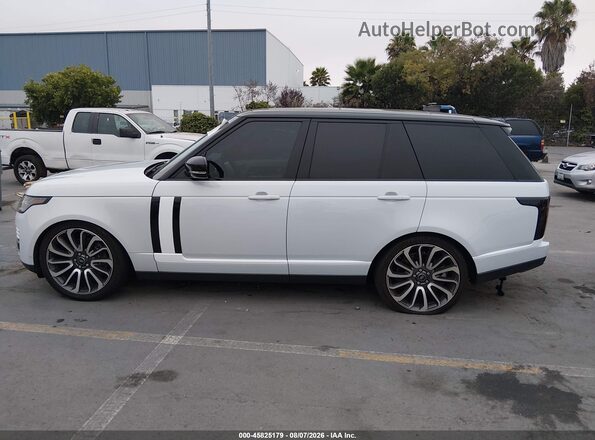 SALGS2RE8KA548675 2019 LAND ROVER RANGE ROVER White Vista interior trasera