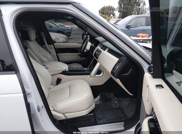 SALGS2RE8KA548675 2019 LAND ROVER RANGE ROVER White Vista interior delantera