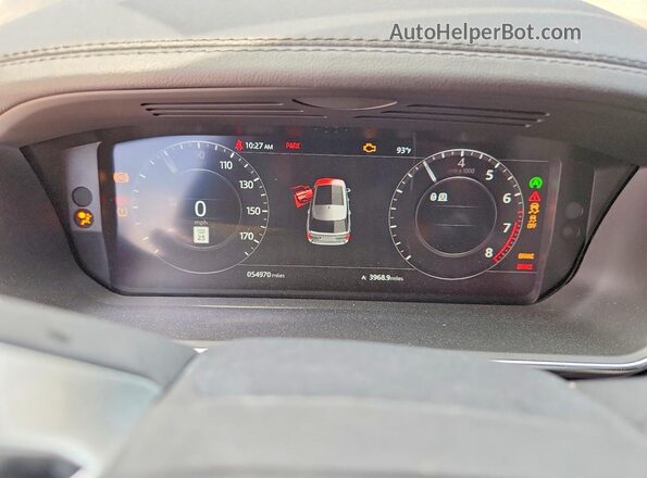 SALGS2REXKA529979 2019 LAND ROVER RANGE Black Вид щитка приладів