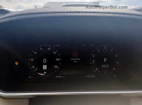 SALGS2RU6LA586981 2020 LAND ROVER RANGE Blue Вид щитка приладів