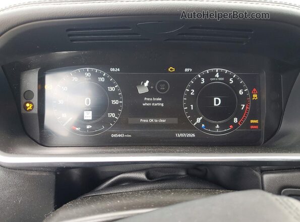 SALGS2SE1LA414957 2020 LAND ROVER RANGE Black Սարքավորումների վահանակի տեսք