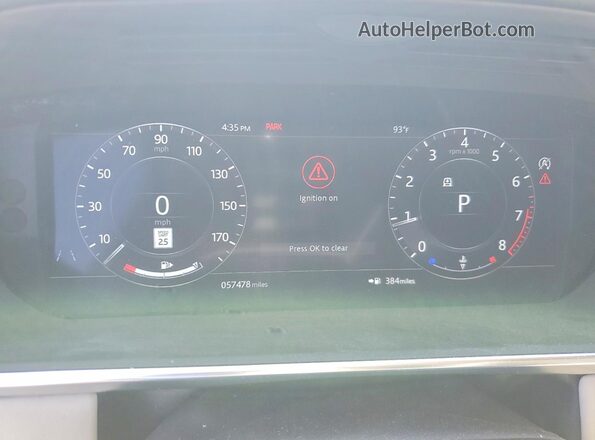 SALGS2SE1LA572666 2020 LAND ROVER RANGE Blue Widok zestawu wskaźników