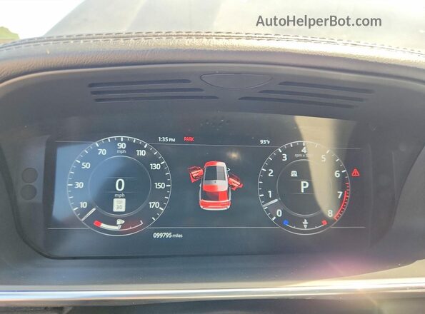 SALGS5RE5KA520124 2019 LAND ROVER RANGE Gray Вид щитка приладів