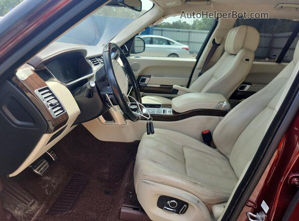 SALGV2EF2GA271454 2016 LAND ROVER RANGE Burgundy წინა სალონის ხედი