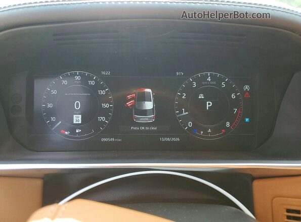 SALGV2RE2JA503320 2018 LAND ROVER RANGE Blue Вид щитка приладів