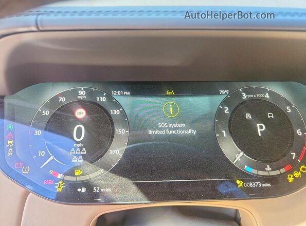SALKPBFU7SA326989 2025 LAND ROVER RANGE Black Vista del cuadro de instrumentos