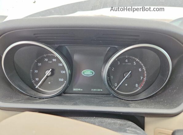 SALRGBBV1HA046989 2017 LAND ROVER DISCOVERY White Instrument cluster view