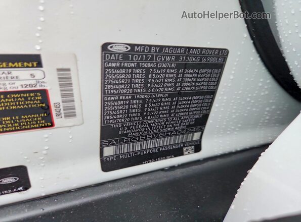 SALRGBBV6HA042453 2017 LAND ROVER DISCOVERY White Engine compartment view