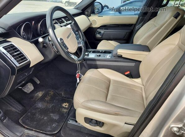 SALRGBBVXHA037322 2017 LAND ROVER DISCOVERY Tan წინა სალონის ხედი