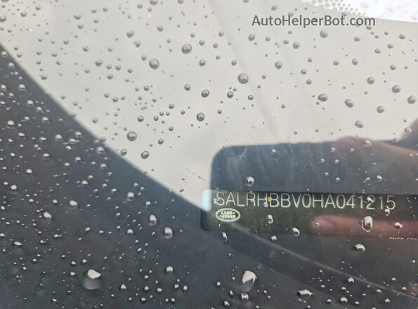 SALRHBBV0HA041215 2017 LAND ROVER DISCOVERY Black VIN კოდის სტიკერის ხედი