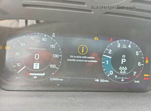 SALRM4RU5M2450593 2021 LAND ROVER DISCOVERY Blue Instrument cluster view