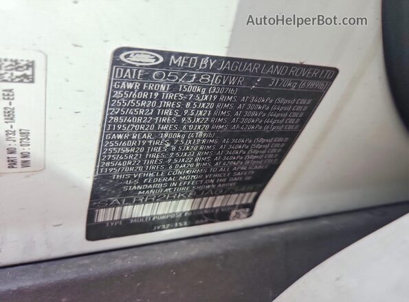 SALRR2RK8JA073487 2018 LAND ROVER DISCOVERY White Շարժիչի բաժամունքի տեսք