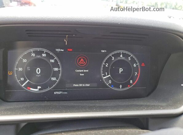 SALRR2RV7JA079100 2018 LAND ROVER DISCOVERY White Vista del cuadro de instrumentos