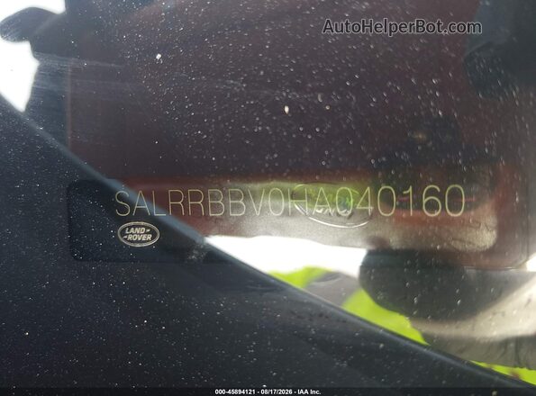 SALRRBBV0HA040160 2017 LAND ROVER DISCOVERY Gray Вид підкапотного простору