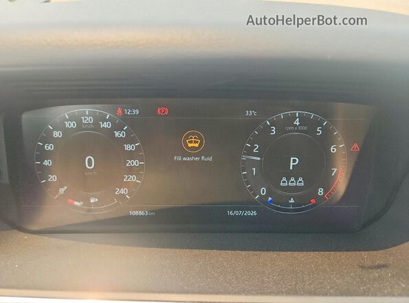 SALWG2SU5MA782841 2021 LAND ROVER RANGE Черный Вид щитка приборов