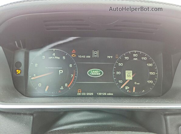 SALWR2EF3GA588966 2016 LAND ROVER RANGE White Սարքավորումների վահանակի տեսք