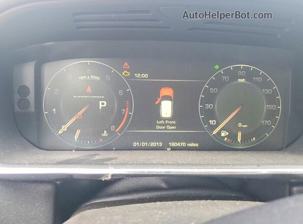 SALWR2EFXGA556631 2016 LAND ROVER RANGE Black Widok zestawu wskaźników