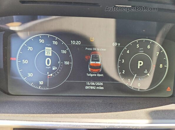 SALWR2FV5HA176488 2017 LAND ROVER RANGE White Vista del cuadro de instrumentos