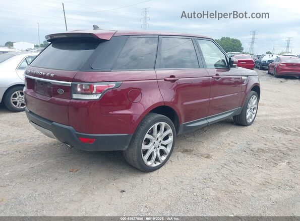 SALWR2KF1GA635190 2016 LAND ROVER RANGE ROVER SPORT Бордовый Задняя правая четверть
