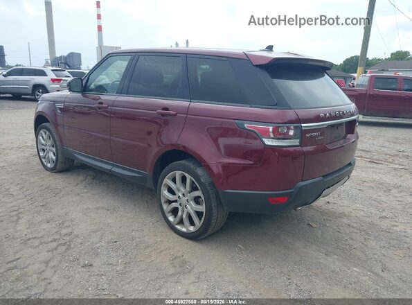 SALWR2KF1GA635190 2016 LAND ROVER RANGE ROVER SPORT Бордовый Задняя левая четверть