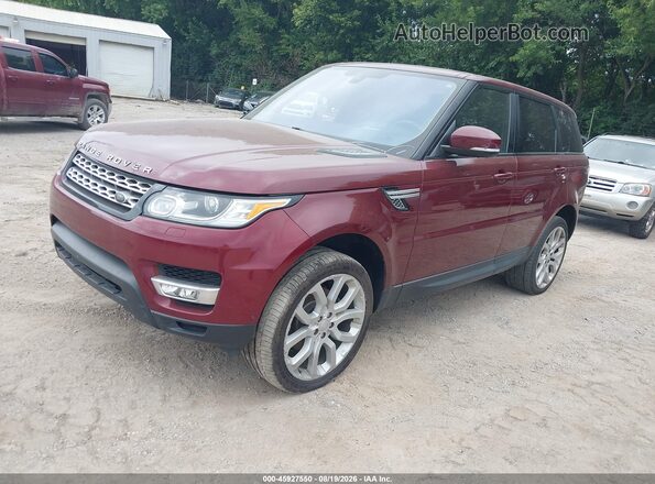 SALWR2KF1GA635190 2016 LAND ROVER RANGE ROVER SPORT Бордовый Передняя левая четверть