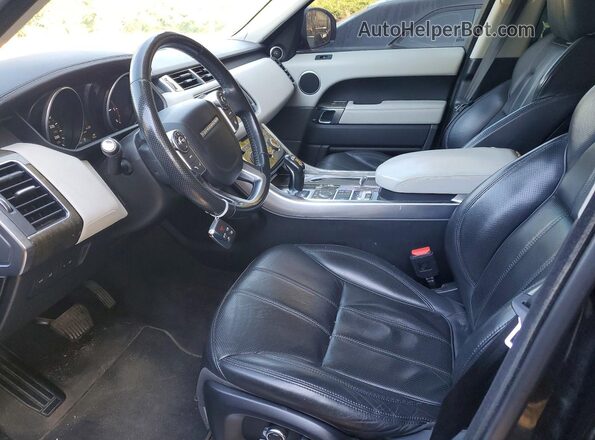 SALWR2KFXGA103419 2016 LAND ROVER RANGE Black Widok wnętrza z przodu