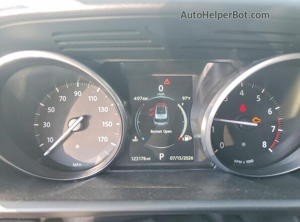 SALWR2PF1GA590132 2016 LAND ROVER RANGE Black Вид щитка приладів
