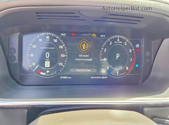 SALWR2RE0JA187576 2018 LAND ROVER RANGE Black Instrument cluster view