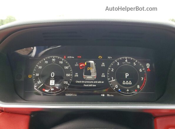 SALWR2RE3KA864346 2019 LAND ROVER RANGE White Widok zestawu wskaźników