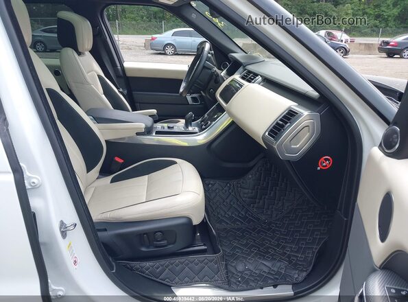 SALWR2RE4JA809547 2018 LAND ROVER RANGE ROVER SPORT White Widok wnętrza z przodu