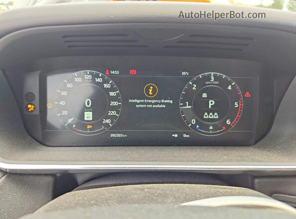 SALWR2RK4LA718772 2020 LAND ROVER RANGE Black Вид щитка приладів