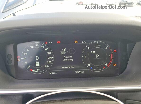 SALWR2RK9KA851185 2019 LAND ROVER RANGE Gray Widok zestawu wskaźników