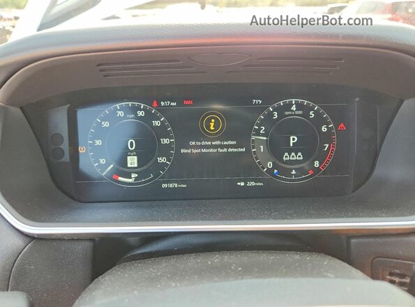 SALWR2RU9KA868831 2019 LAND ROVER RANGE White Вид щитка приладів
