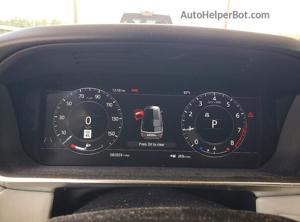 SALWR2RV4KA426533 2019 LAND ROVER RANGE Blue Widok zestawu wskaźników