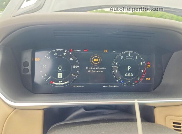 SALWR2RV8KA842987 2019 LAND ROVER RANGE Black ხელსაწყოთა პანელის ხედი