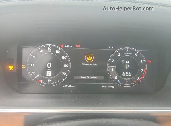 SALWR2SE3MA759268 2021 LAND ROVER RANGE Gray Սարքավորումների վահանակի տեսք