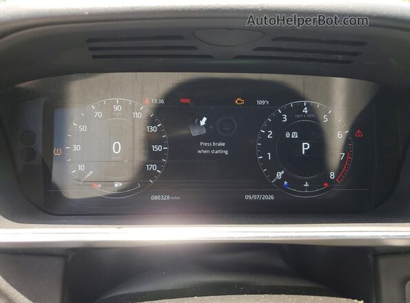 SALWR2SE7MA768975 2021 LAND ROVER RANGE White Vista del cuadro de instrumentos