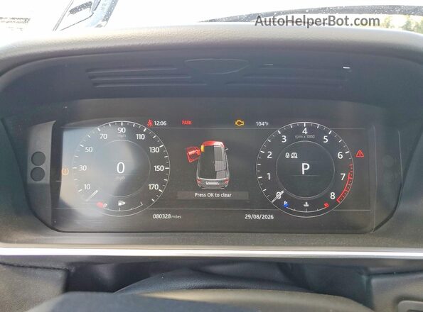 SALWR2SE7MA768975 2021 LAND ROVER RANGE White Instrument cluster view