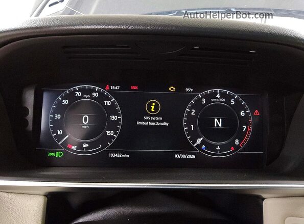SALWR2SU1LA884095 2020 LAND ROVER RANGE Черный Вид щитка приборов