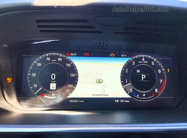 SALWR2SU1NA224142 2022 LAND ROVER RANGE Black Instrument cluster view