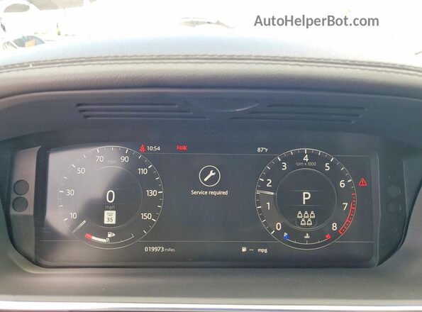 SALWR2SU2LA887944 2020 LAND ROVER RANGE Black ხელსაწყოთა პანელის ხედი