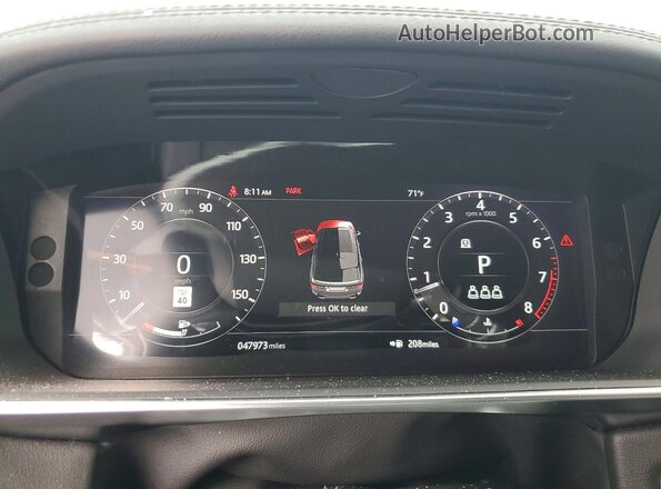SALWR2SU4LA884141 2020 LAND ROVER RANGE Black Instrument cluster view