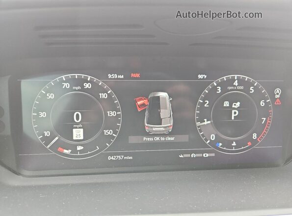 SALWR2SU5LA732868 2020 LAND ROVER RANGE Черный Вид щитка приборов