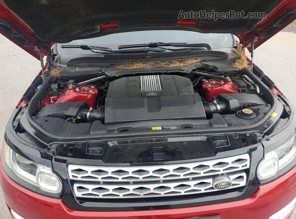 SALWR2VF0GA635743 2016 LAND ROVER RANGE Red Vista del compartimento del motor