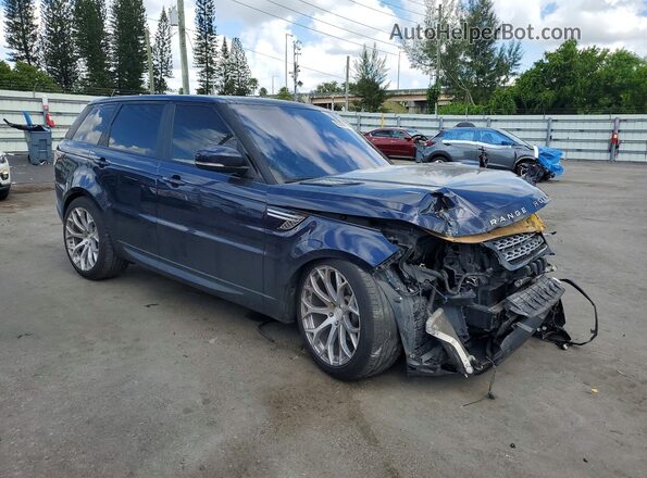 SALWR2VF6GA583342 2016 LAND ROVER RANGE Синий Передняя правая четверть